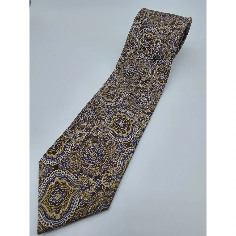 Joseph A Bank Silk Paisley Tie Signature  Collection Multicolor Necktie 3.25x58